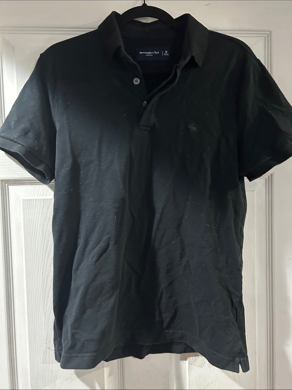 Abercrombie & Fitch Black Men’s Polo Shirt with Subtle Logo Sz M